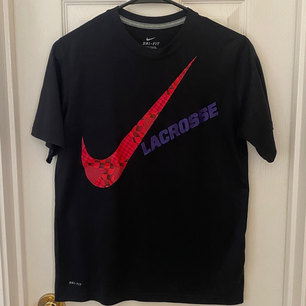 Nike LACROSSE Dri-Fit T-Shirt with Red and Purple Design
